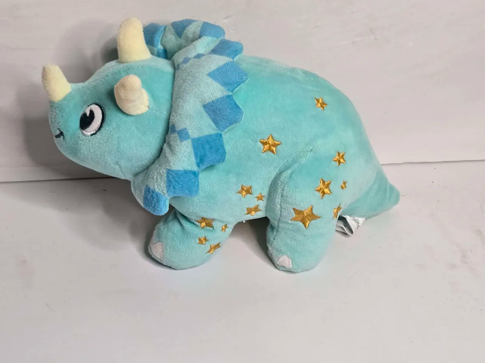 10” Disney Animal Kingdom Triceratops Plush – Blue Dinosaur Stuffed Toy